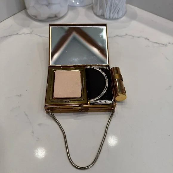 Vintage Art Deco 50’s Gold Toned Cigarette, Lipstick, Compact Case with Comb. - Picture 5 of 8